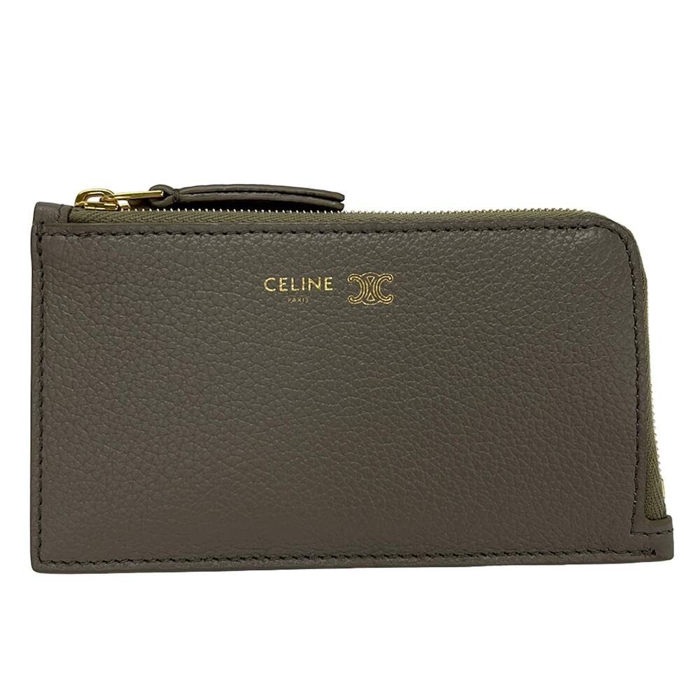 Celine Long card holder with zip Coin Case L10082O54.GHN4 Pebble Light Blue